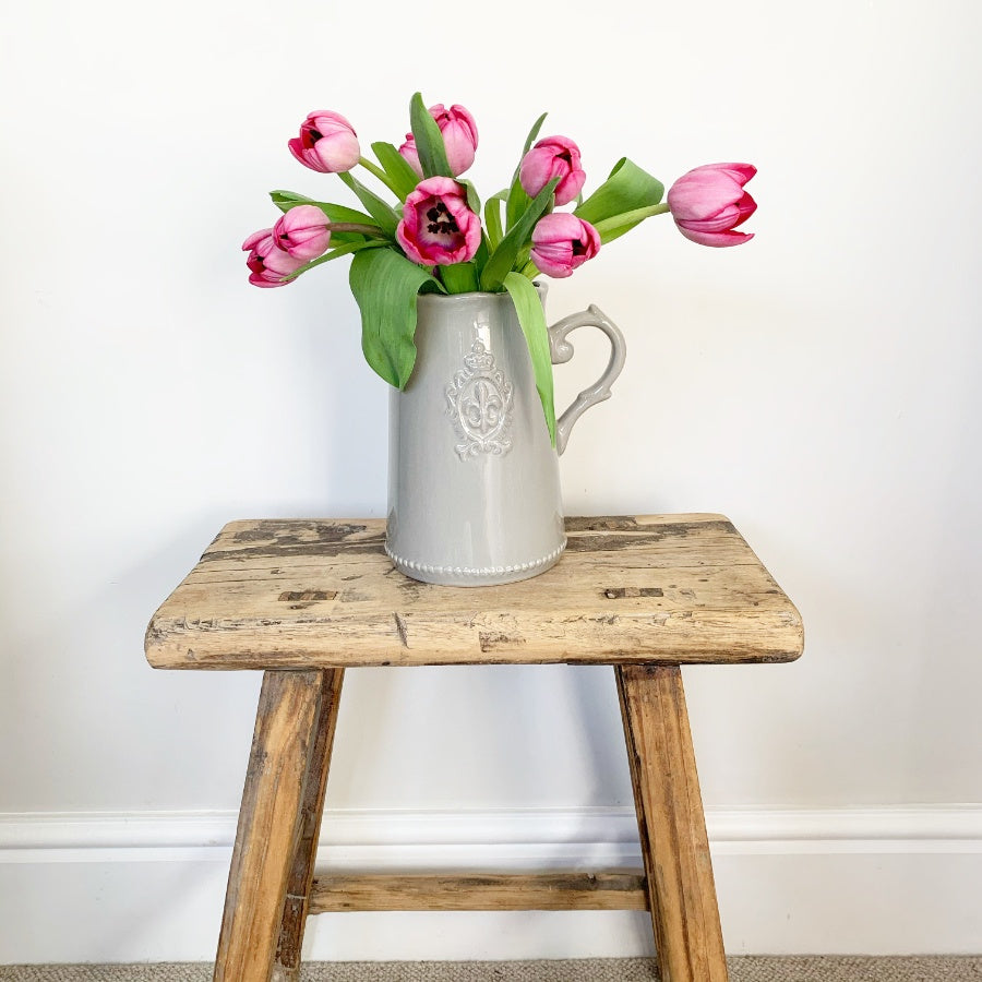 French Style Grey Ceramic Jug