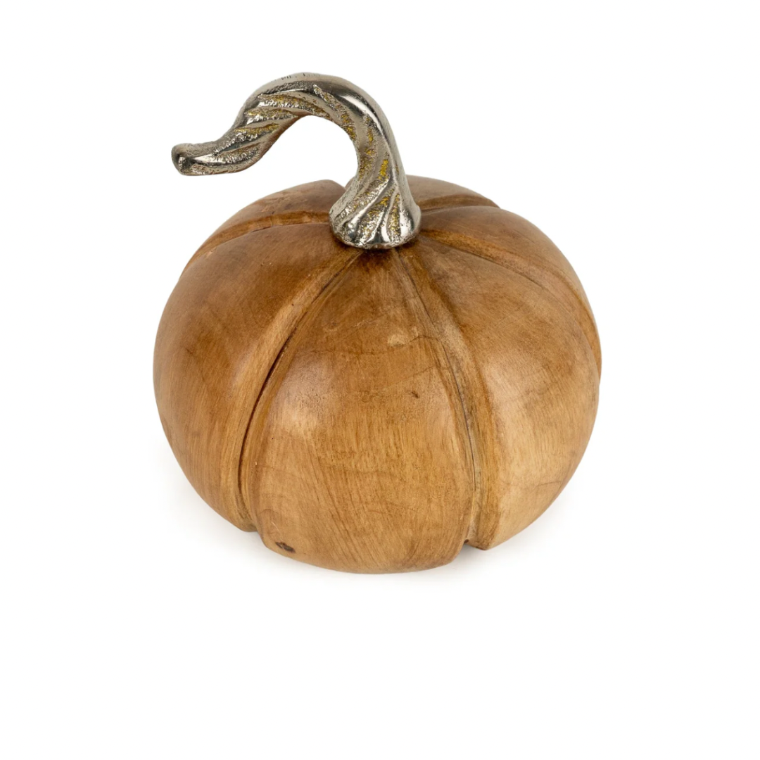 Small Mango Wood Pumpkin