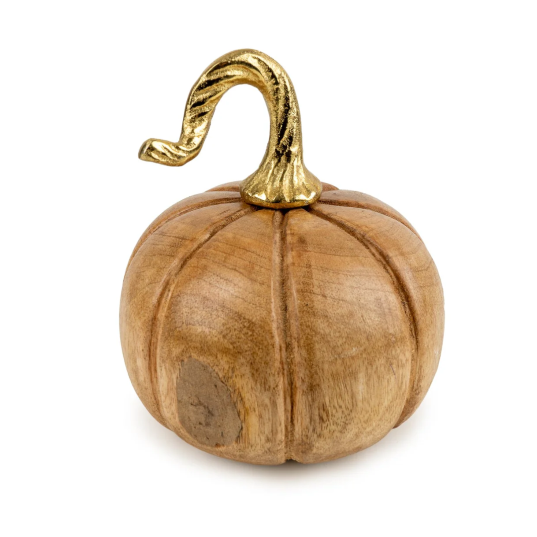 Medium Mango Wood Pumpkin