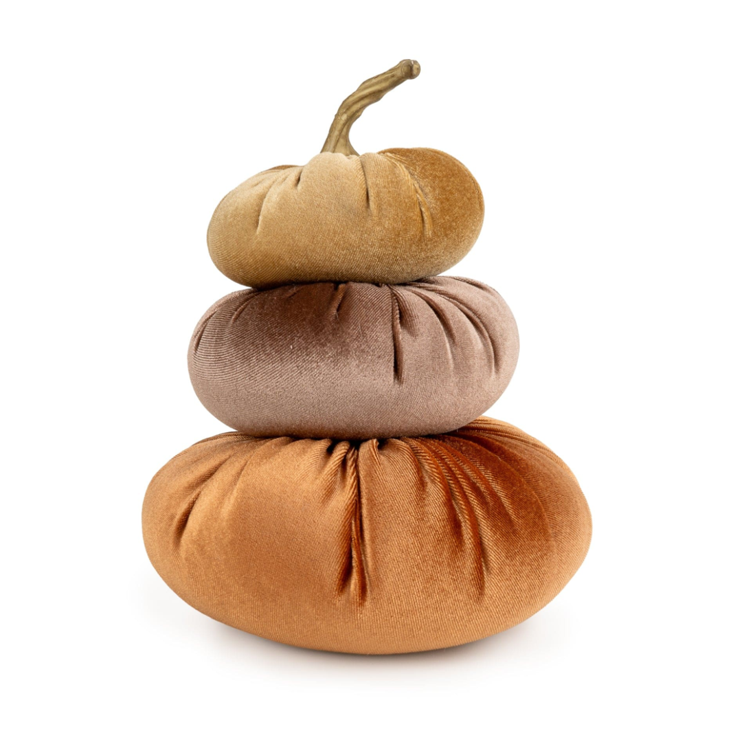 Stacking Velour Pumpkin Cushion