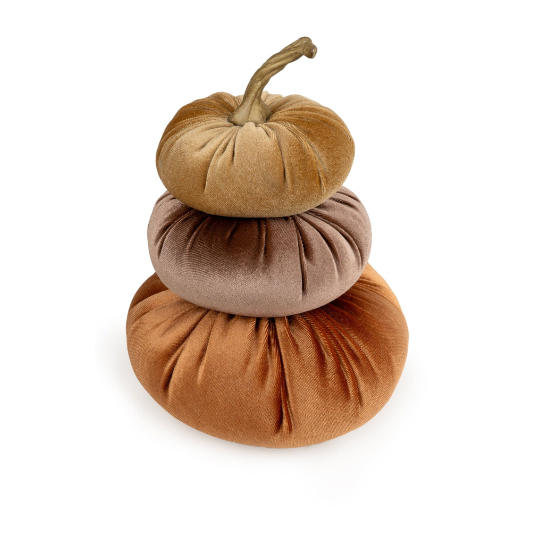 Stacking Velour Pumpkin Cushion