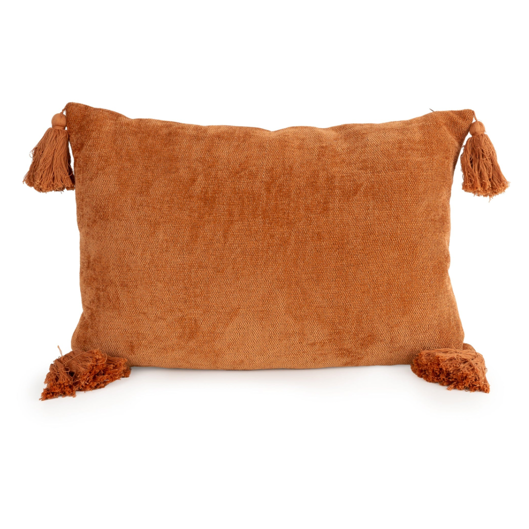 Orange Tasselled Rectangle Cushion