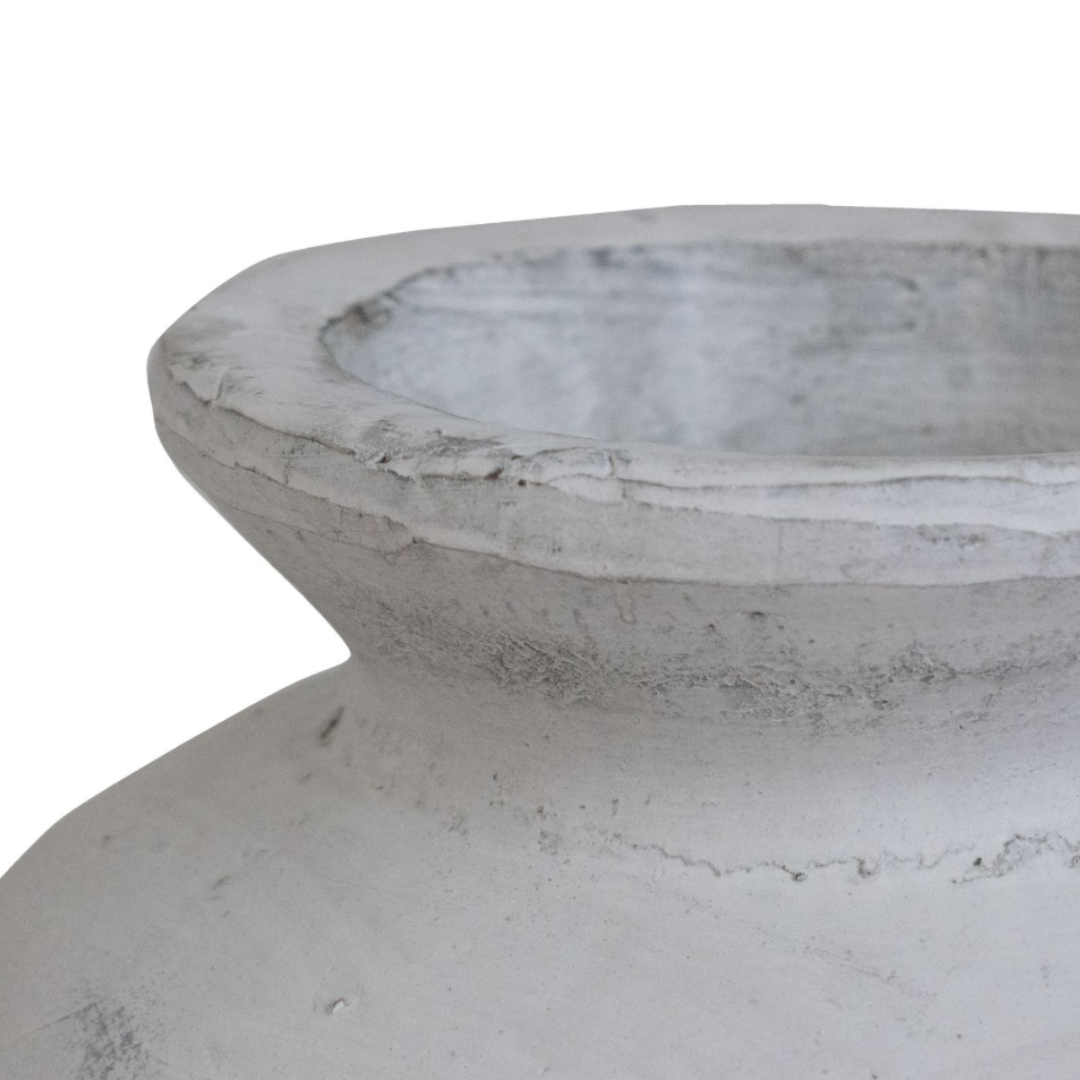 Darcy Large Antique White Vase