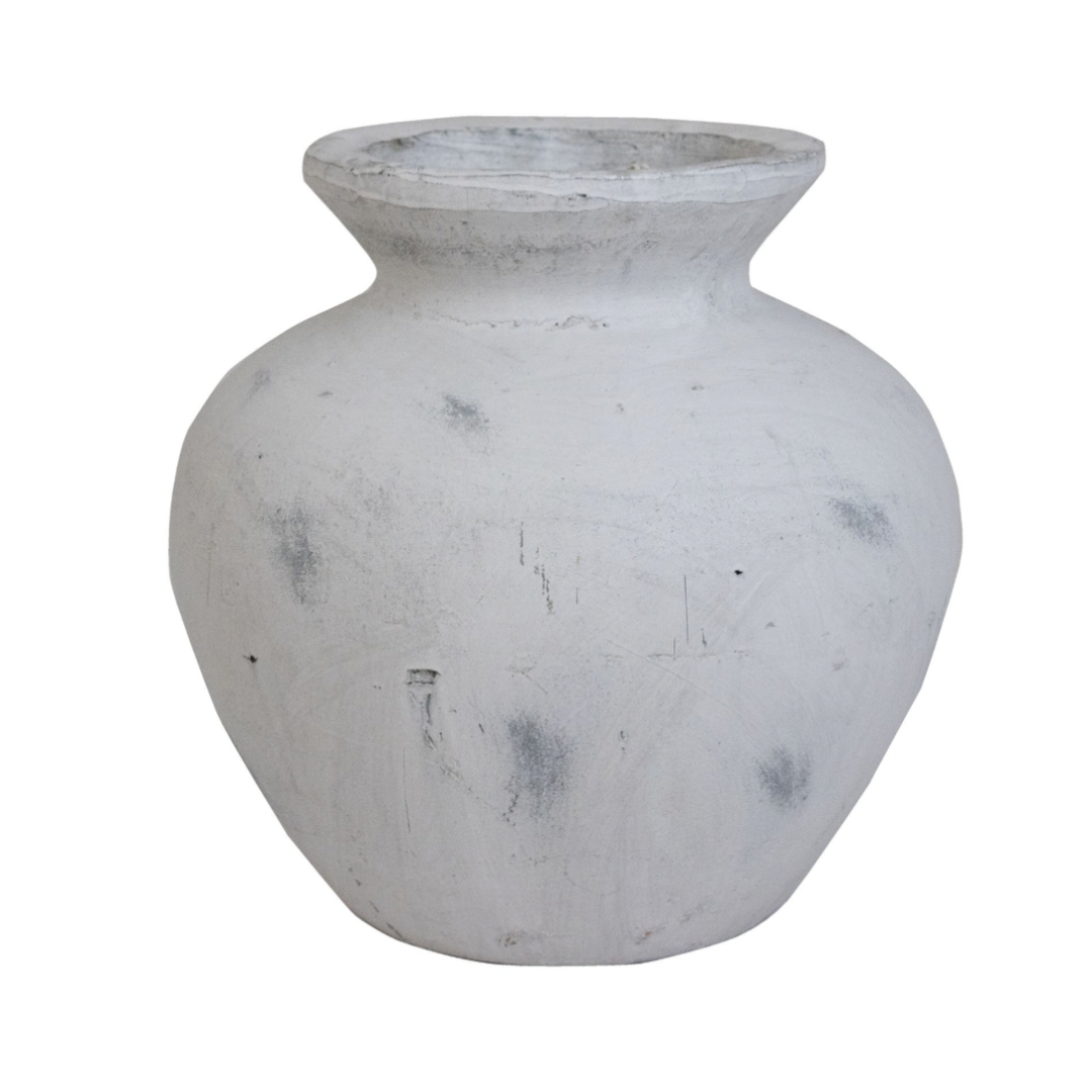 Darcy Large Antique White Vase
