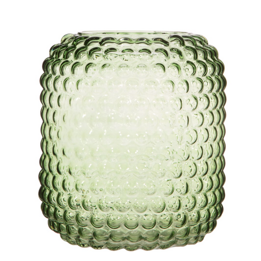 Green Glass Bobble Vase