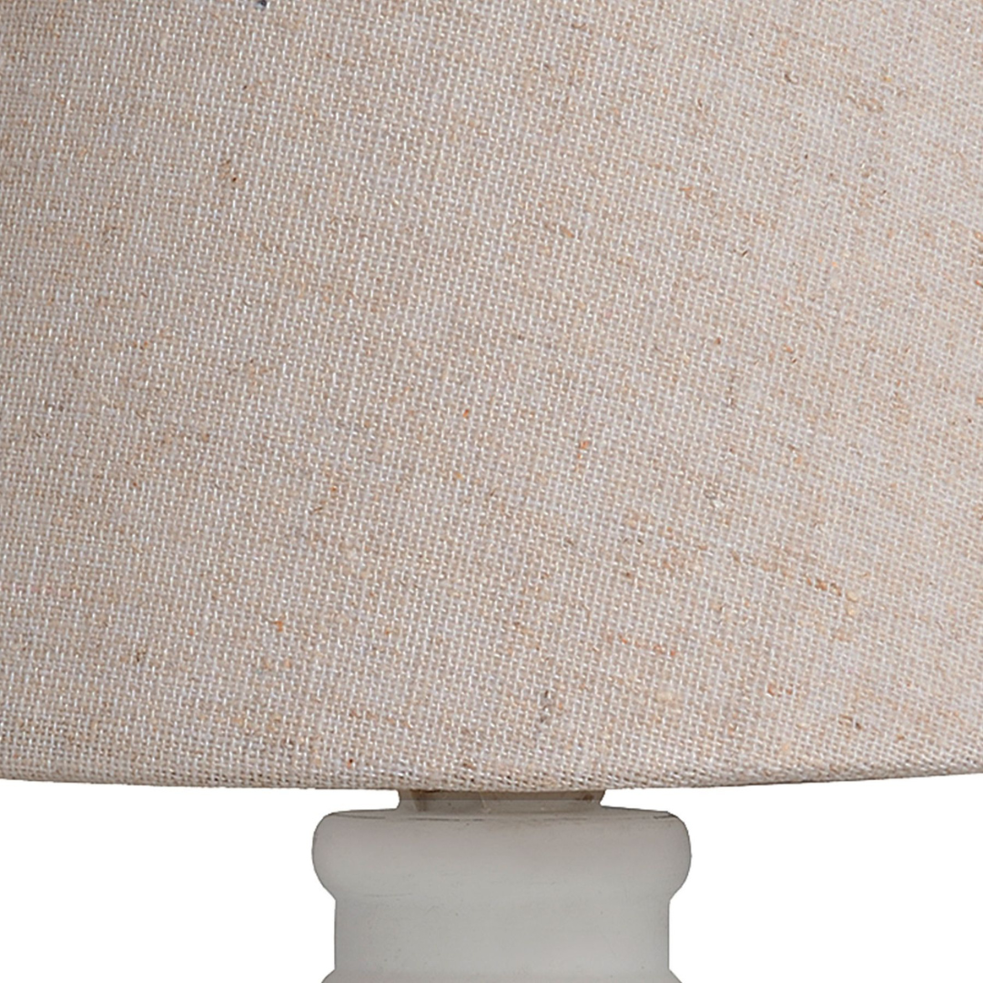 White and Oatmeal Cyrene Lamp