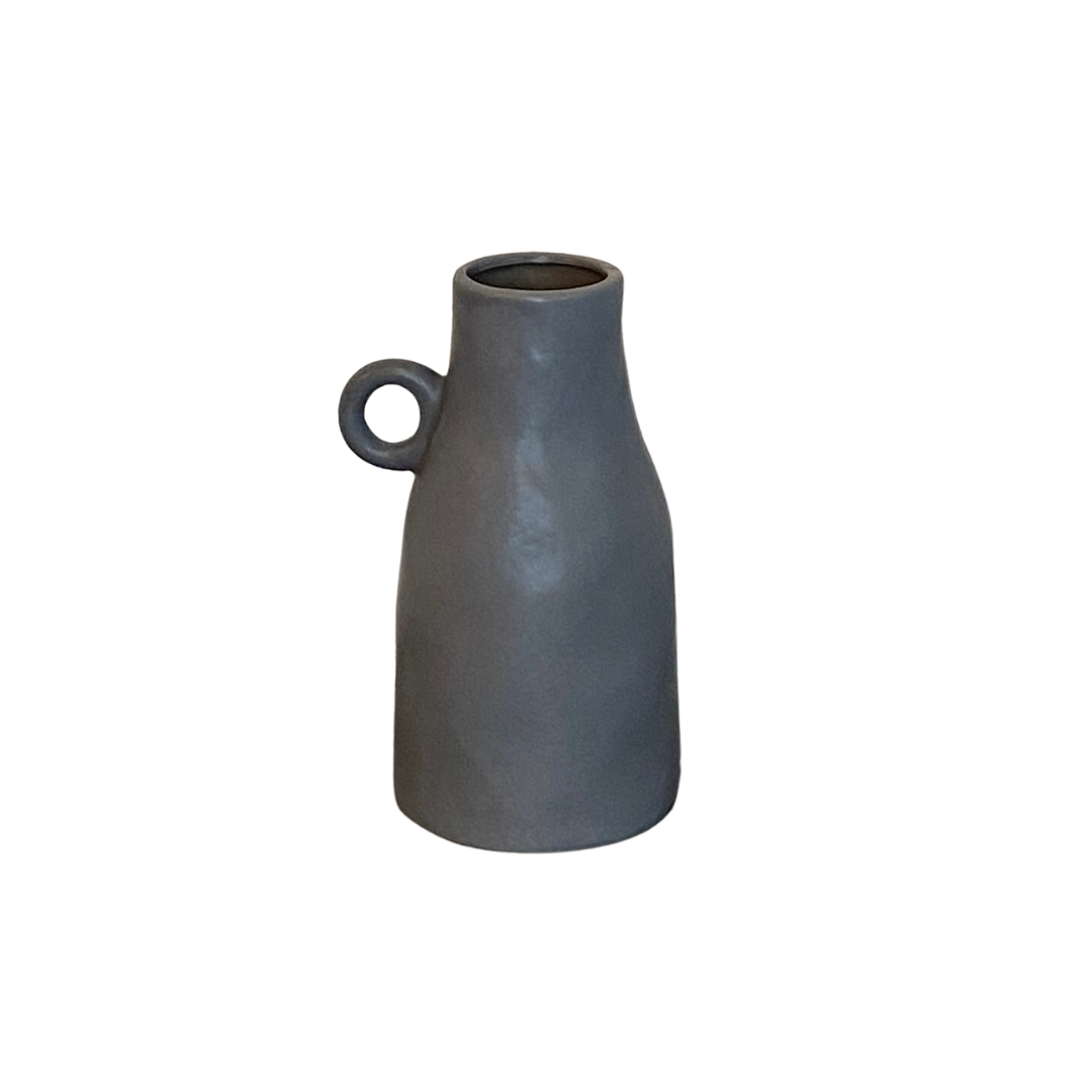 Grey Vase with Handle