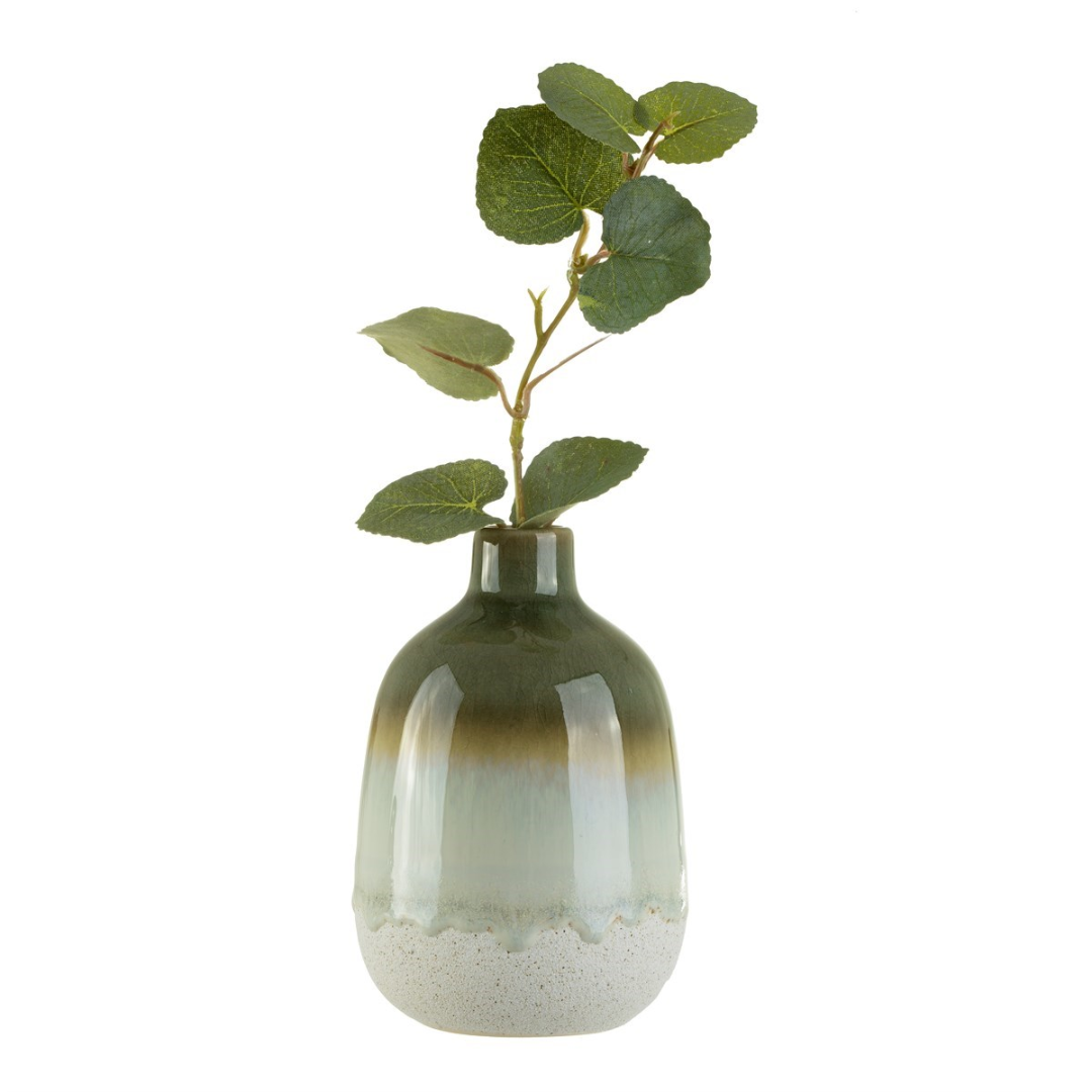 Glazed Green Bud Vase