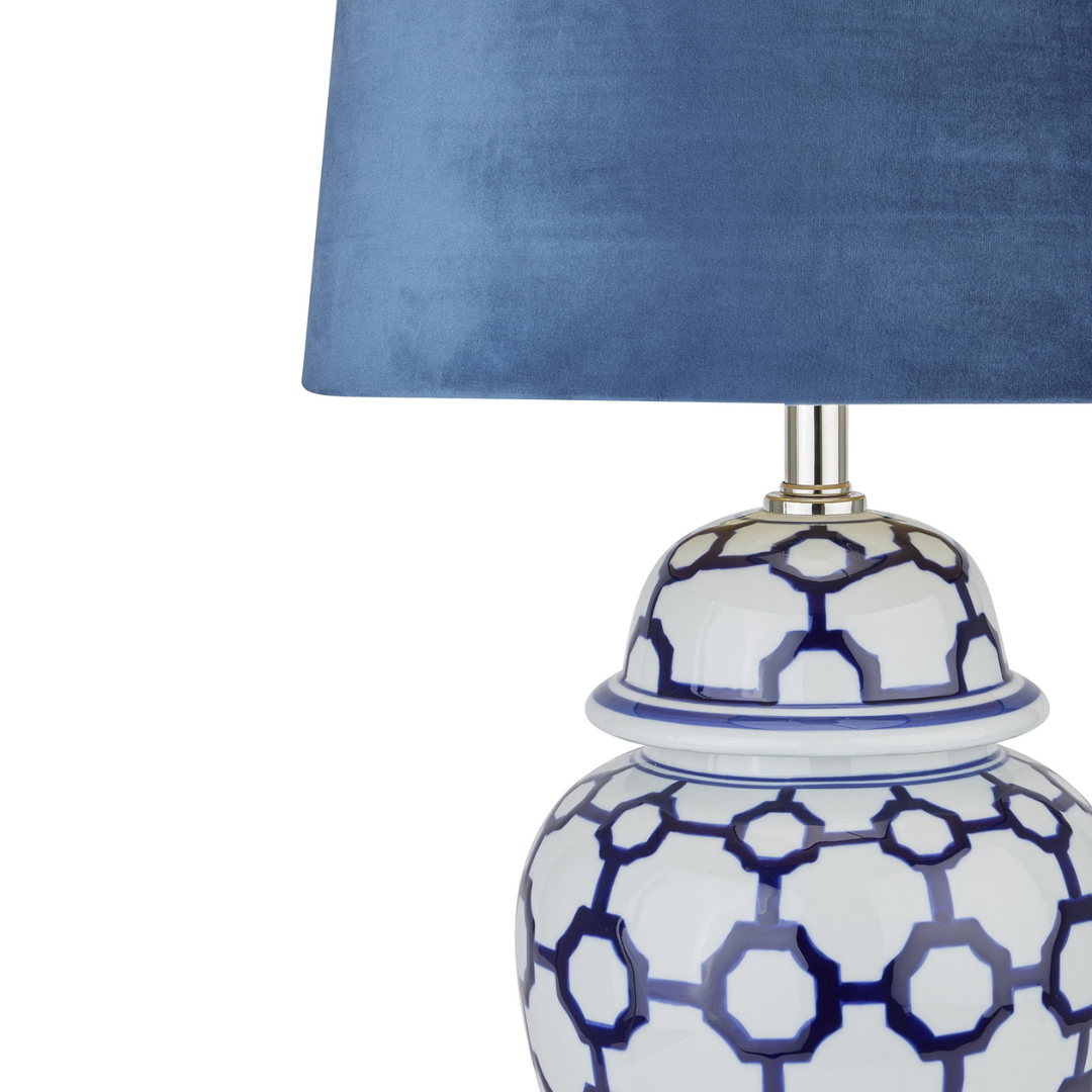 Blue and White Ceramic Lamp