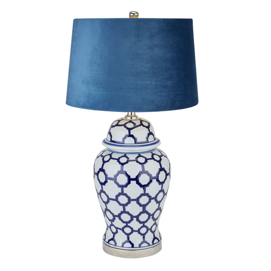 Blue and White Ceramic Lamp