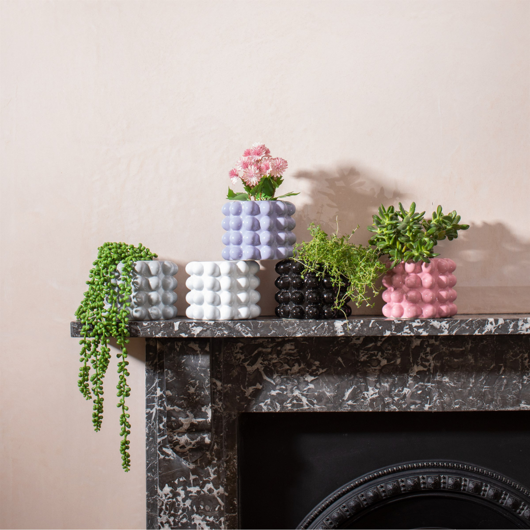 White Bobble Planter