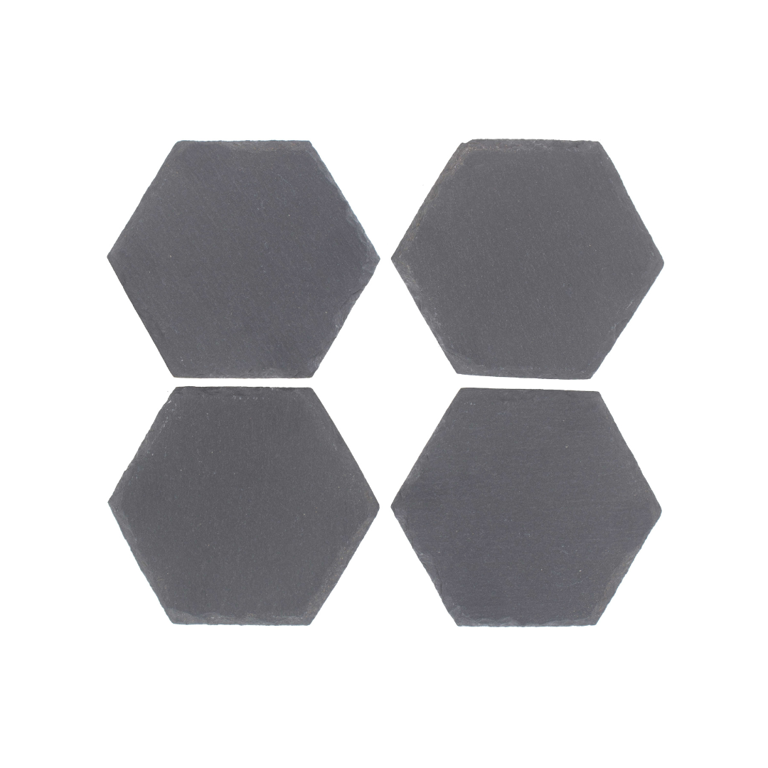 Hexagonal Slate Set Of 4 Coasters