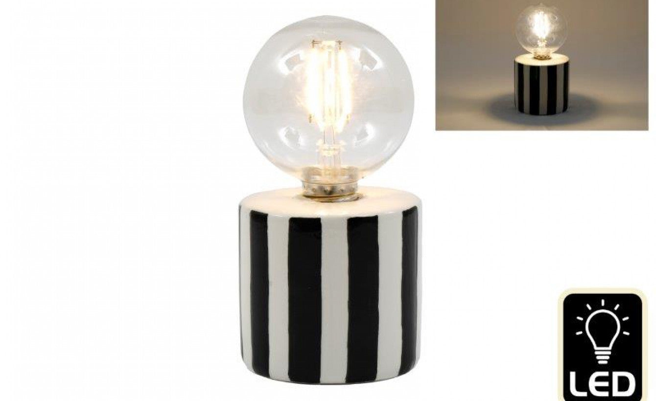 Black and white strip bulb light