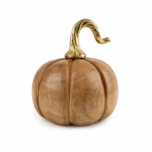 Medium Mango Wood Pumpkin