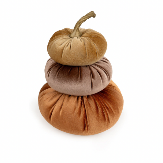 Stacking Velour Pumpkin Cushion