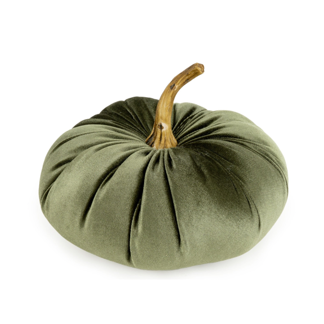 Green Velour Pumpkin