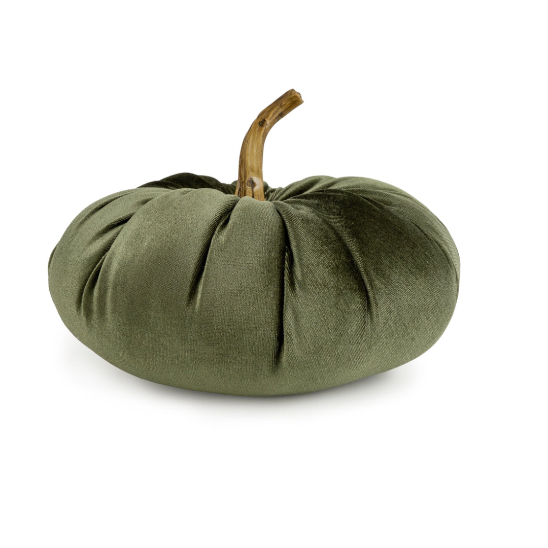Green Velour Pumpkin