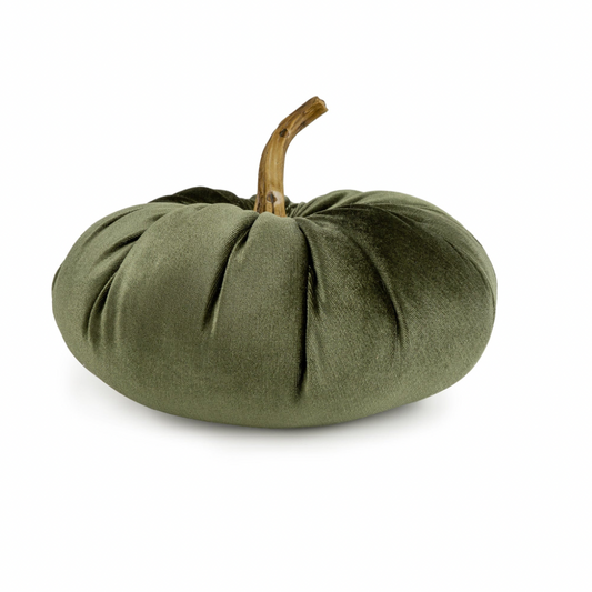 Green Velour Pumpkin