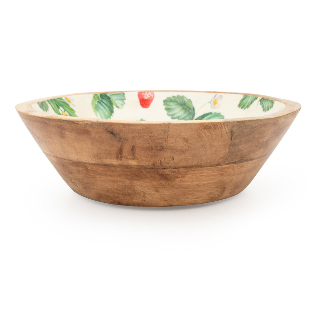 Strawberry Mango Wood Bowl