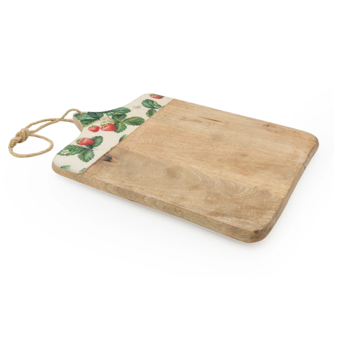 Strawberry Mango Wood Serving Board