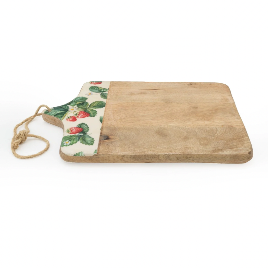 Strawberry Mango Wood Serving Board