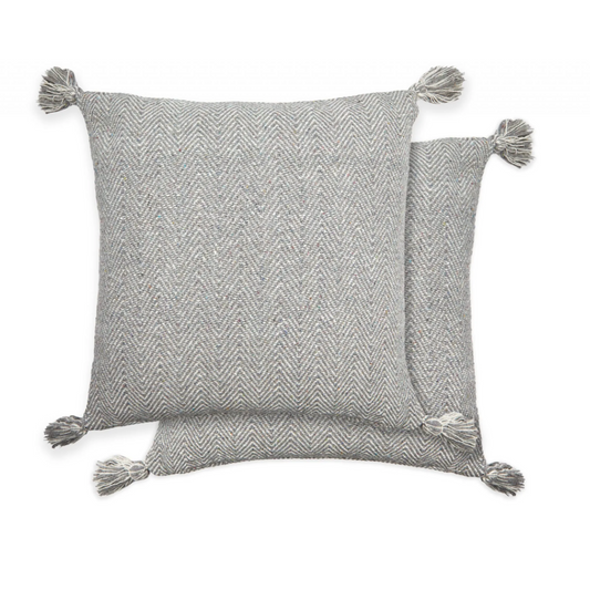 Silver Herringbone Cushion