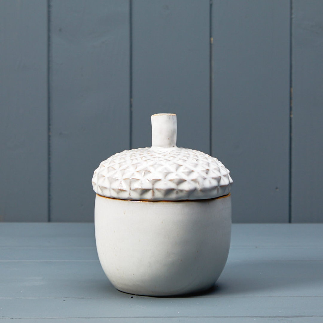 Large Ceramic Acorn Pot