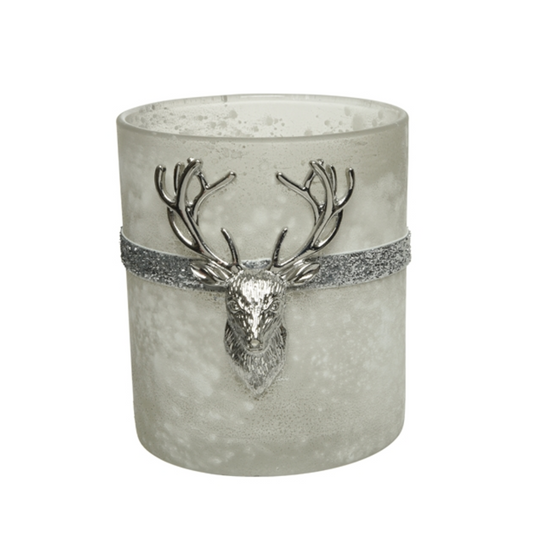 Stag Candle Holder Misty Grey