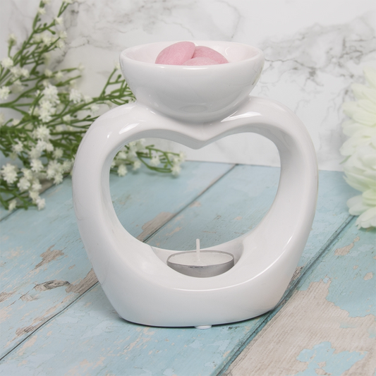 White Heart Wax Burner