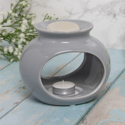 Large Grey Orb Wax Burner