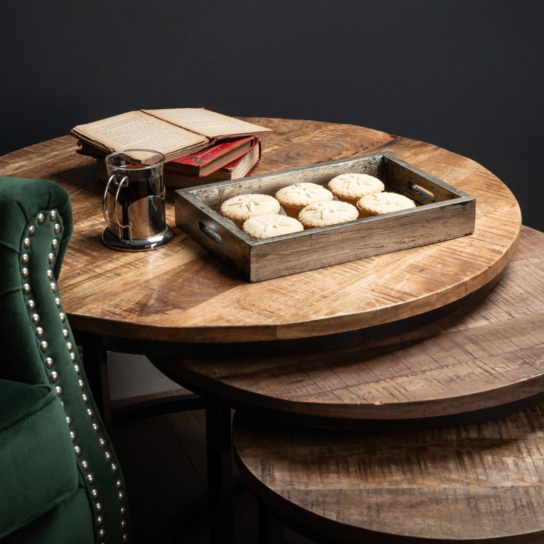 Set Of Three Industrial Tables