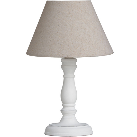 White and Oatmeal Timeless Lamp