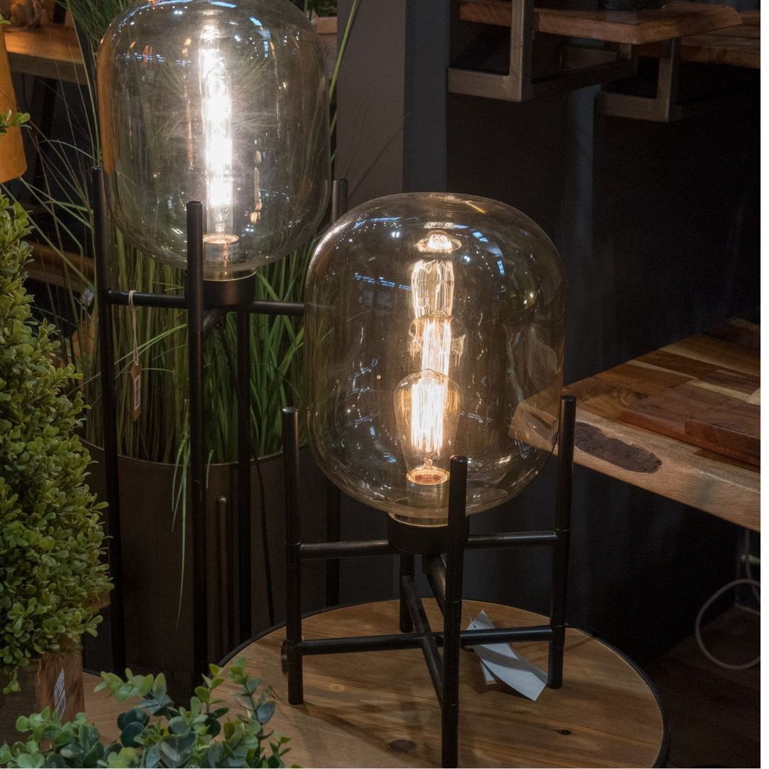 Vintage Industrial Glass Glow Lamp