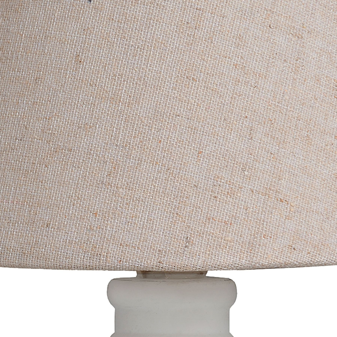 White and Oatmeal Timeless Lamp