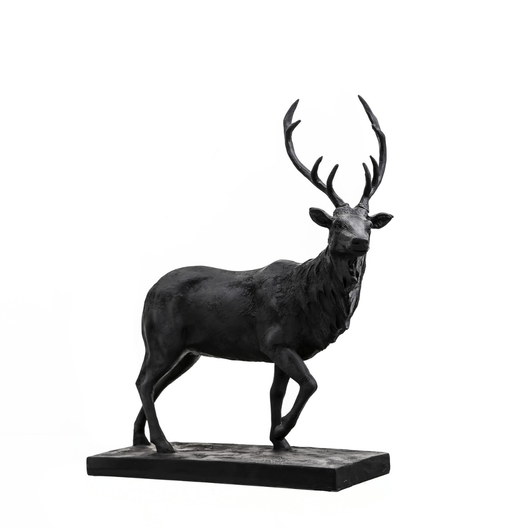 Large Black Stag Ornament