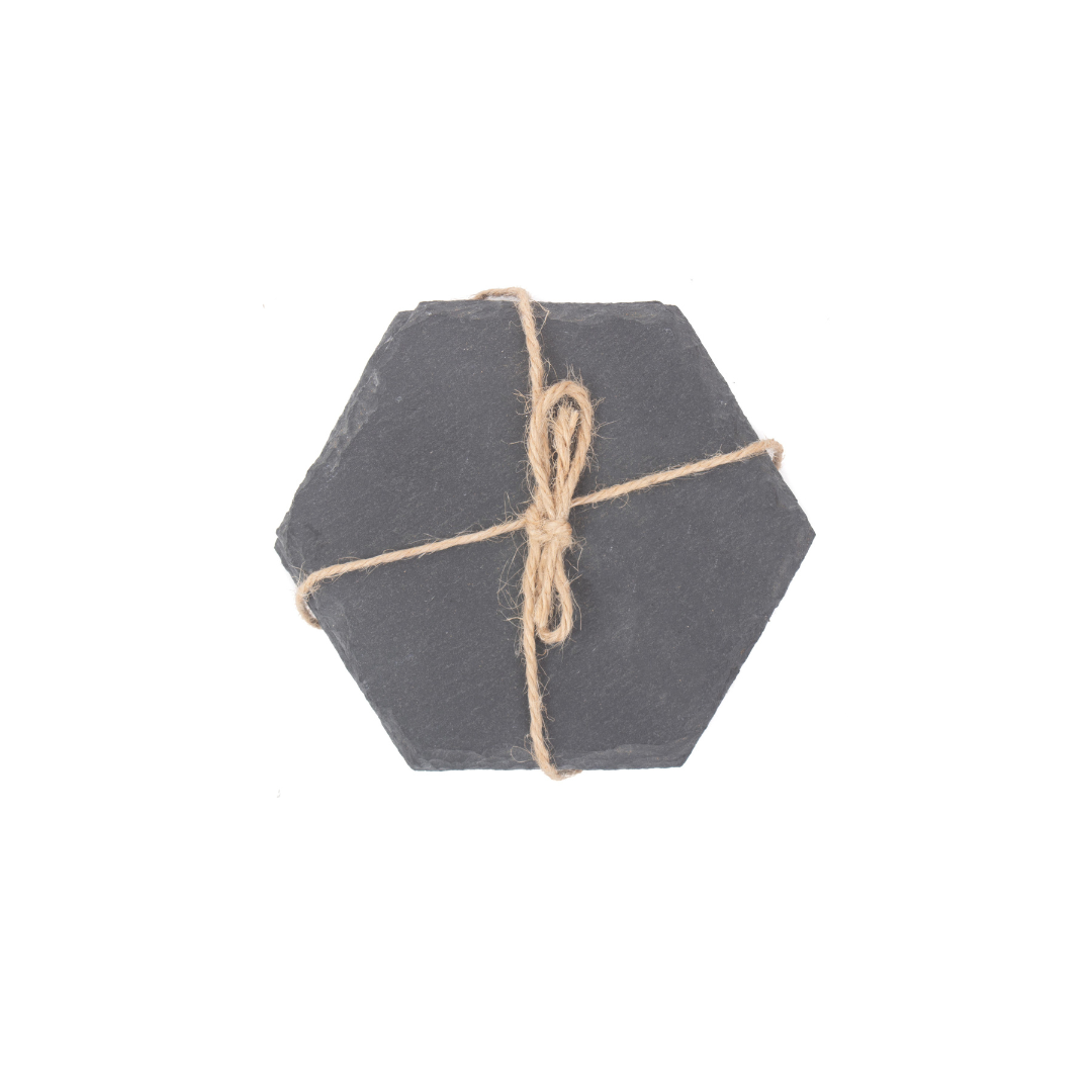 Hexagonal Slate Set Of 4 Coasters