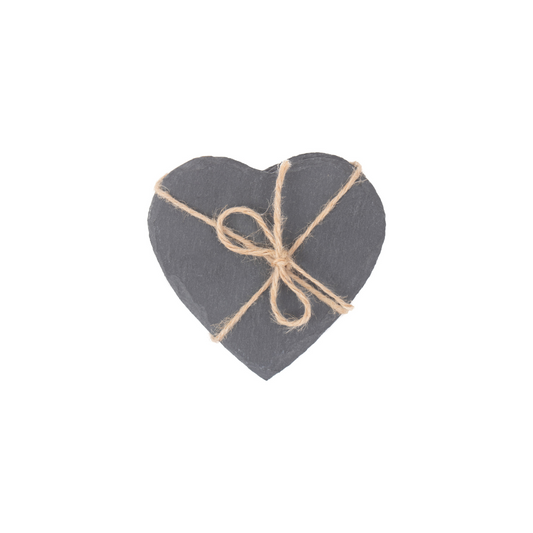 Heart Shaped Slate Coaster Set Of 4