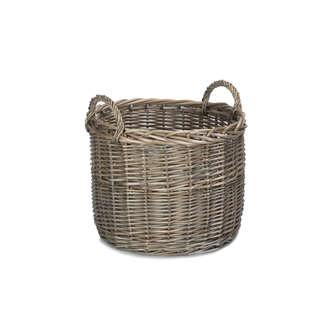 Large Grey Wicker Basket