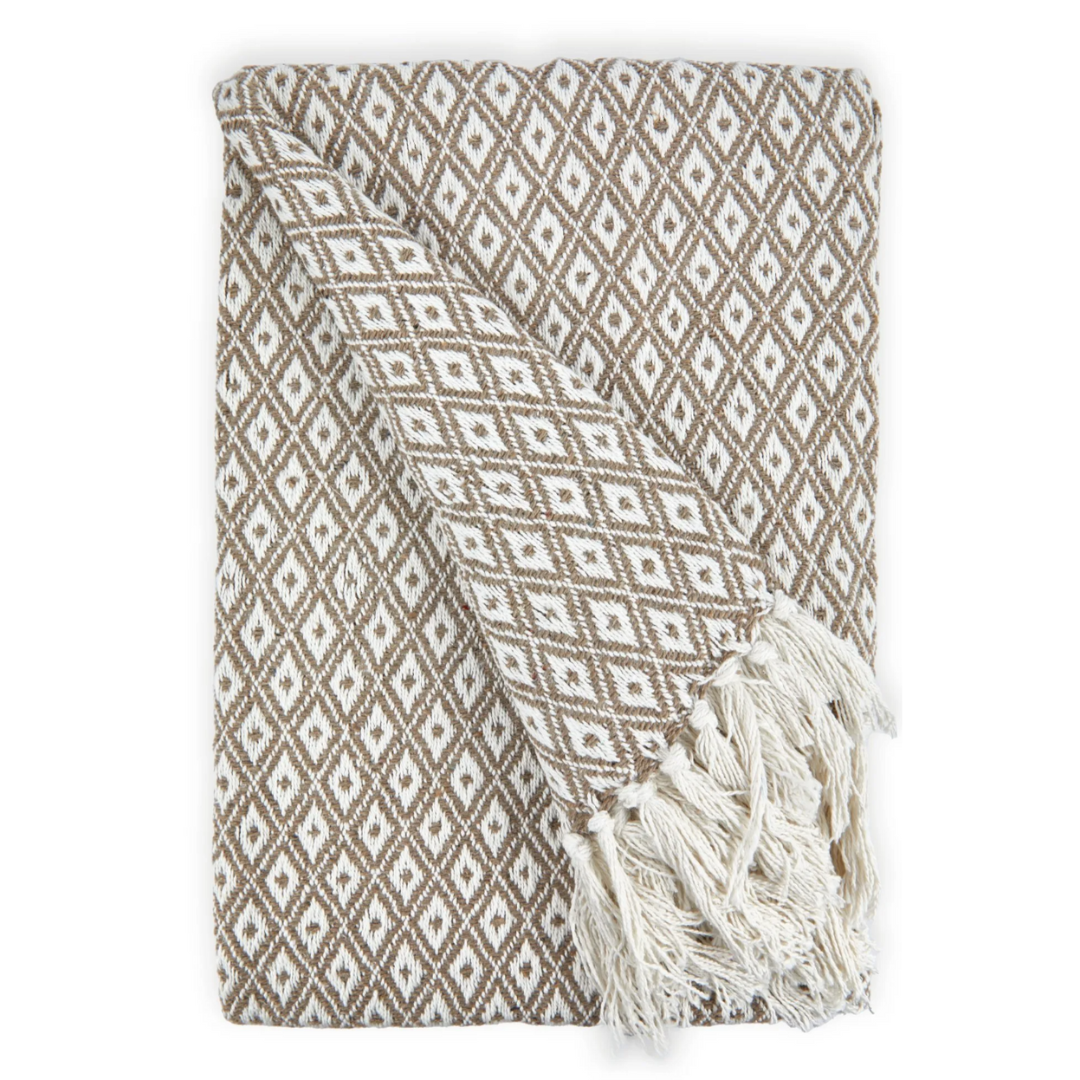 Taupe Geometric Throw