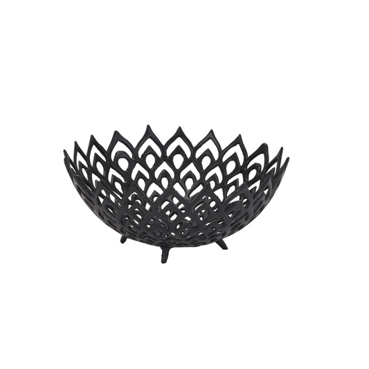 Black Cast Lattice Bowl.