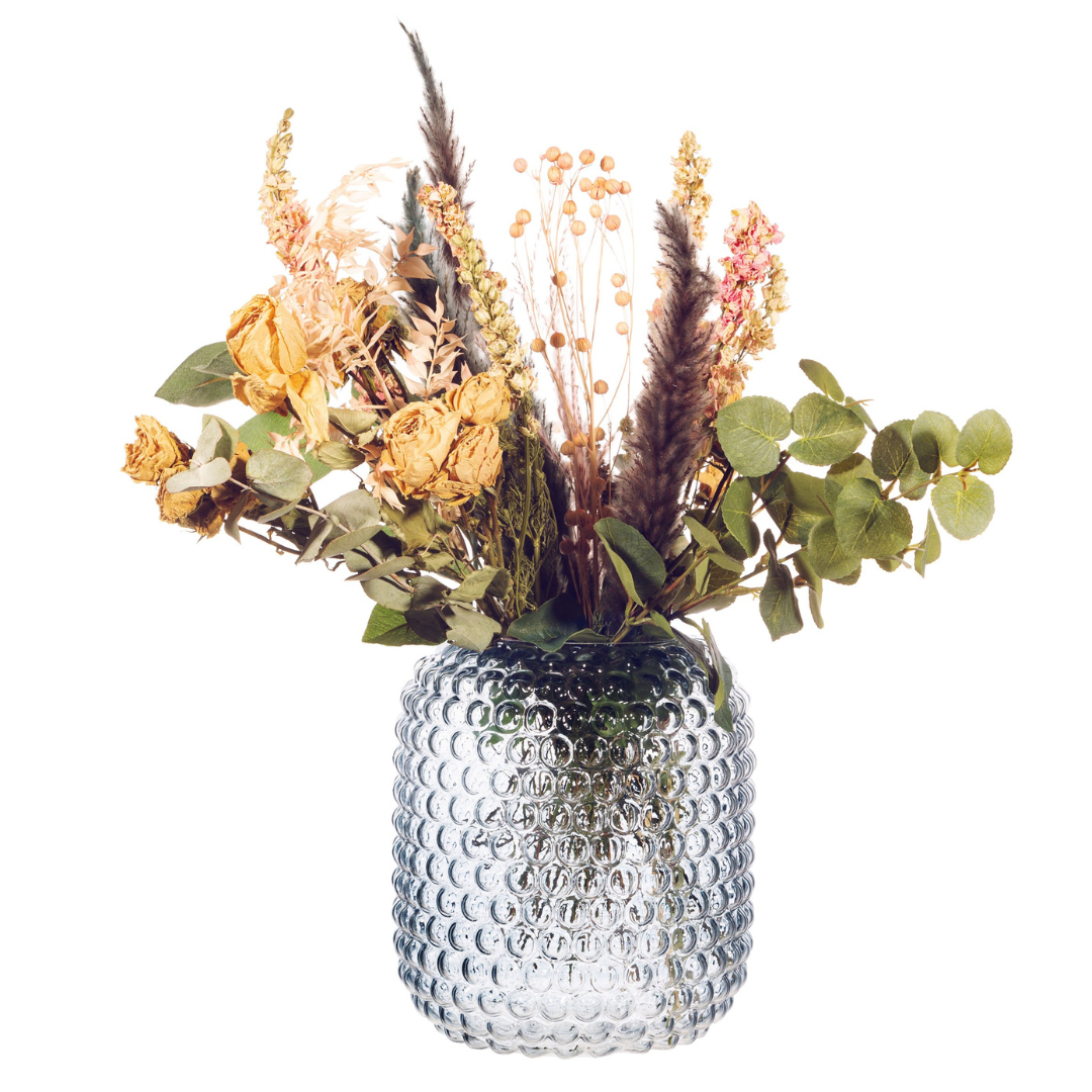 Grey Glass Bobble Vase