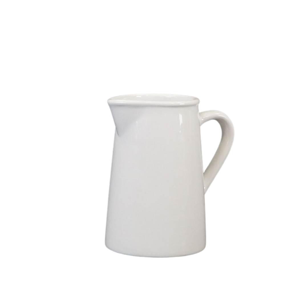 White ceramic jug