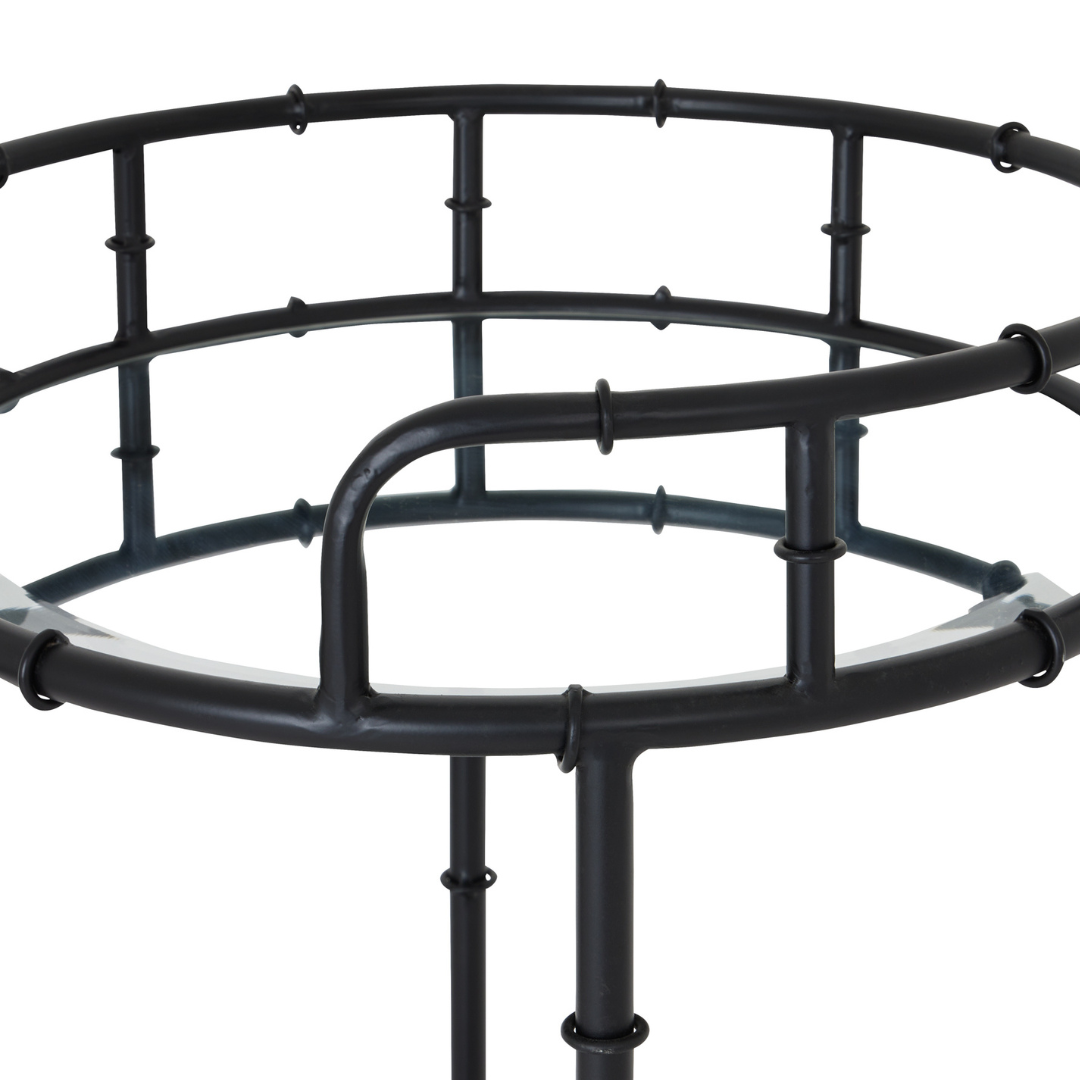 Black Round Drinks Trolley