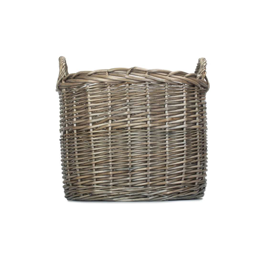 Large Grey Wicker Basket