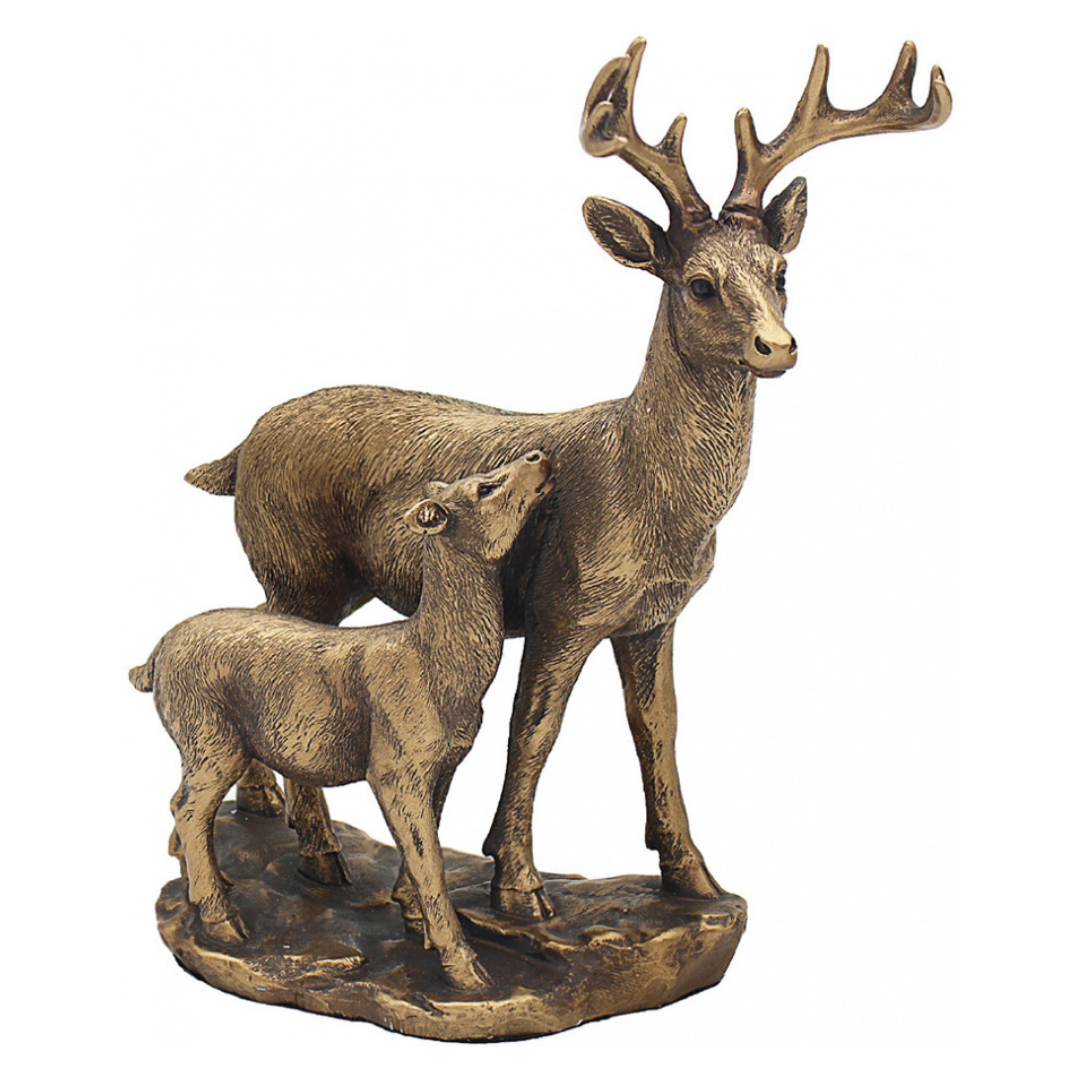 Bronzed Deer and Fawn